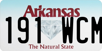 AR license plate 191WCM