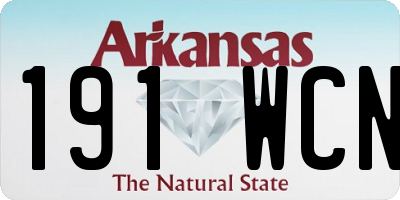 AR license plate 191WCN