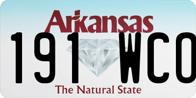 AR license plate 191WCO
