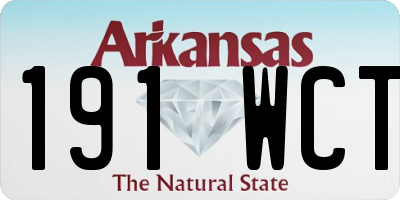 AR license plate 191WCT