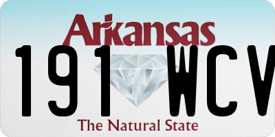 AR license plate 191WCV