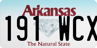 AR license plate 191WCX