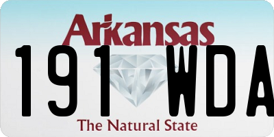 AR license plate 191WDA