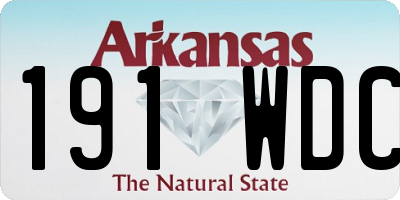 AR license plate 191WDC