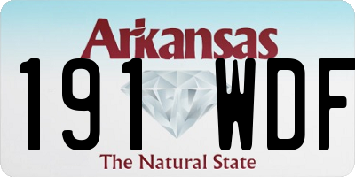 AR license plate 191WDF