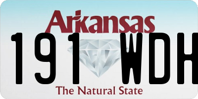 AR license plate 191WDH