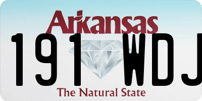 AR license plate 191WDJ