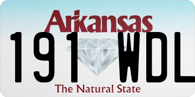 AR license plate 191WDL