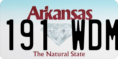 AR license plate 191WDM