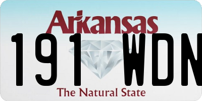 AR license plate 191WDN