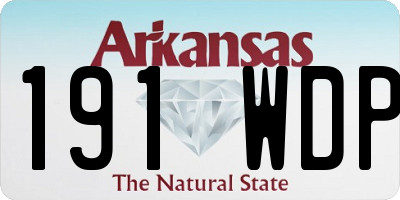 AR license plate 191WDP