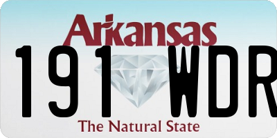 AR license plate 191WDR