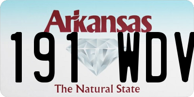 AR license plate 191WDV