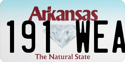 AR license plate 191WEA
