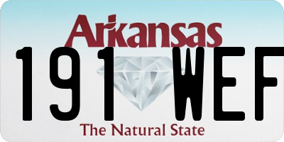AR license plate 191WEF