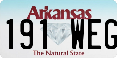 AR license plate 191WEG