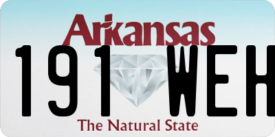AR license plate 191WEH