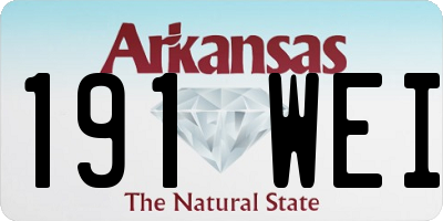 AR license plate 191WEI