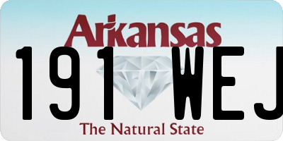AR license plate 191WEJ