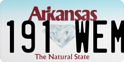 AR license plate 191WEM