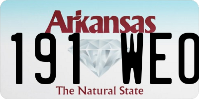 AR license plate 191WEO