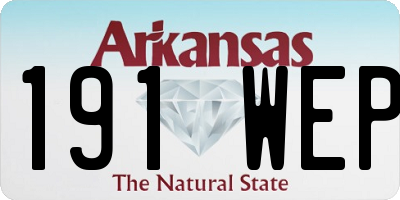 AR license plate 191WEP