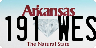 AR license plate 191WES