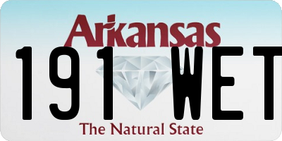 AR license plate 191WET