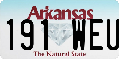 AR license plate 191WEU