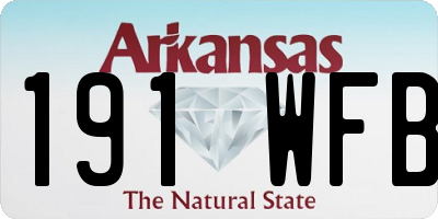 AR license plate 191WFB