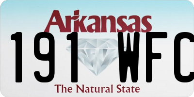 AR license plate 191WFC