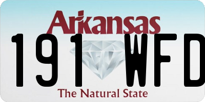 AR license plate 191WFD