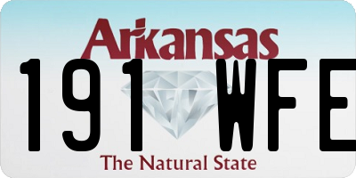 AR license plate 191WFE