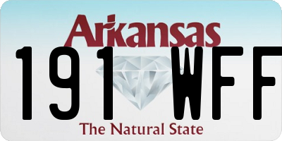 AR license plate 191WFF