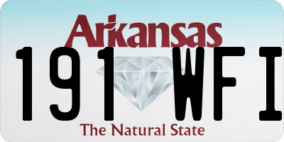 AR license plate 191WFI