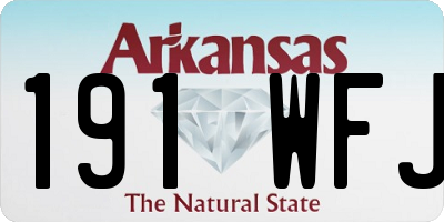 AR license plate 191WFJ