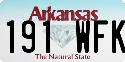 AR license plate 191WFK