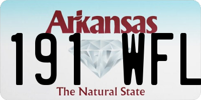 AR license plate 191WFL