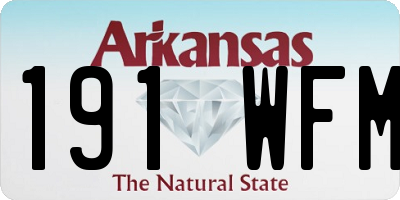 AR license plate 191WFM