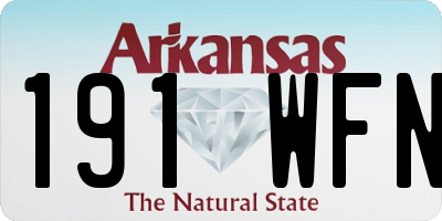 AR license plate 191WFN