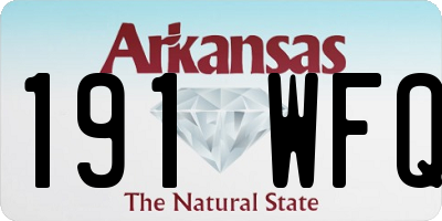 AR license plate 191WFQ
