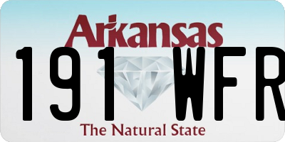 AR license plate 191WFR