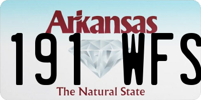AR license plate 191WFS