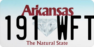 AR license plate 191WFT