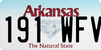 AR license plate 191WFV