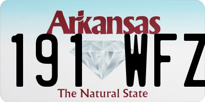 AR license plate 191WFZ