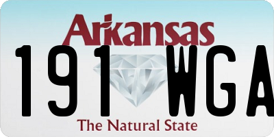 AR license plate 191WGA