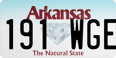 AR license plate 191WGE