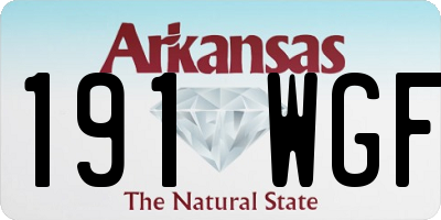 AR license plate 191WGF