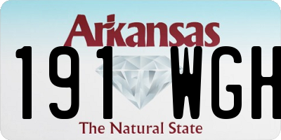 AR license plate 191WGH